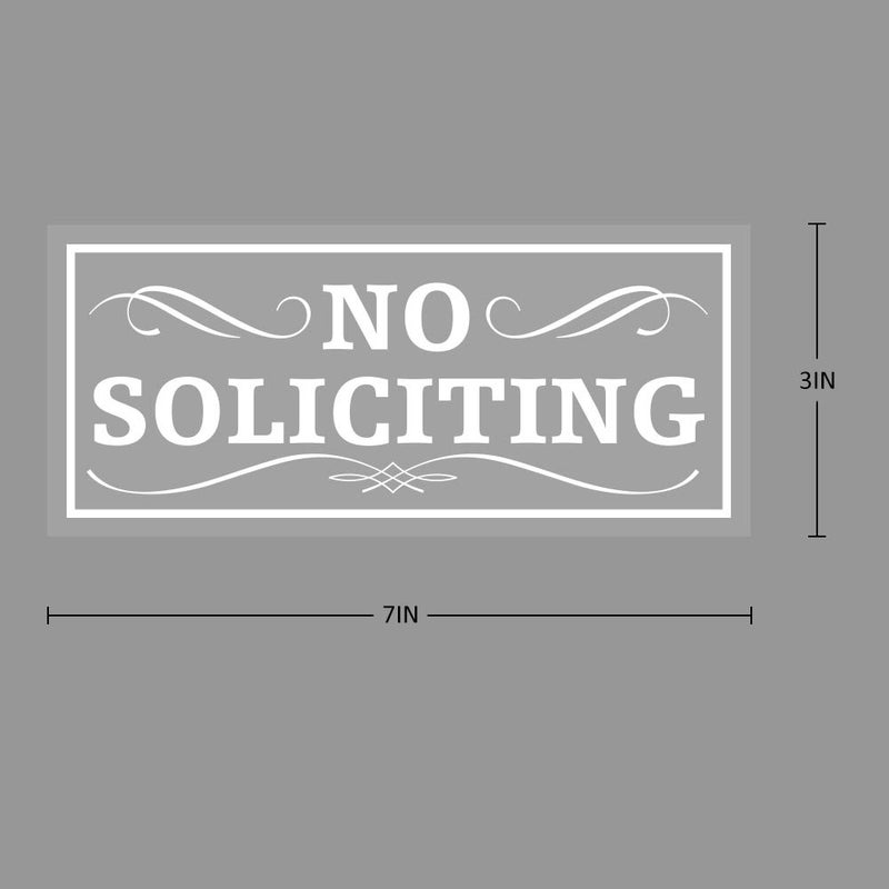 WaaHome Pack of 2 No Soliciting Sticker Decal for Window 3''X7'' No Soliciting Sign for House Home Door Business - Image 5